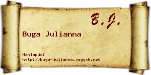 Buga Julianna névjegykártya