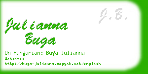 julianna buga business card